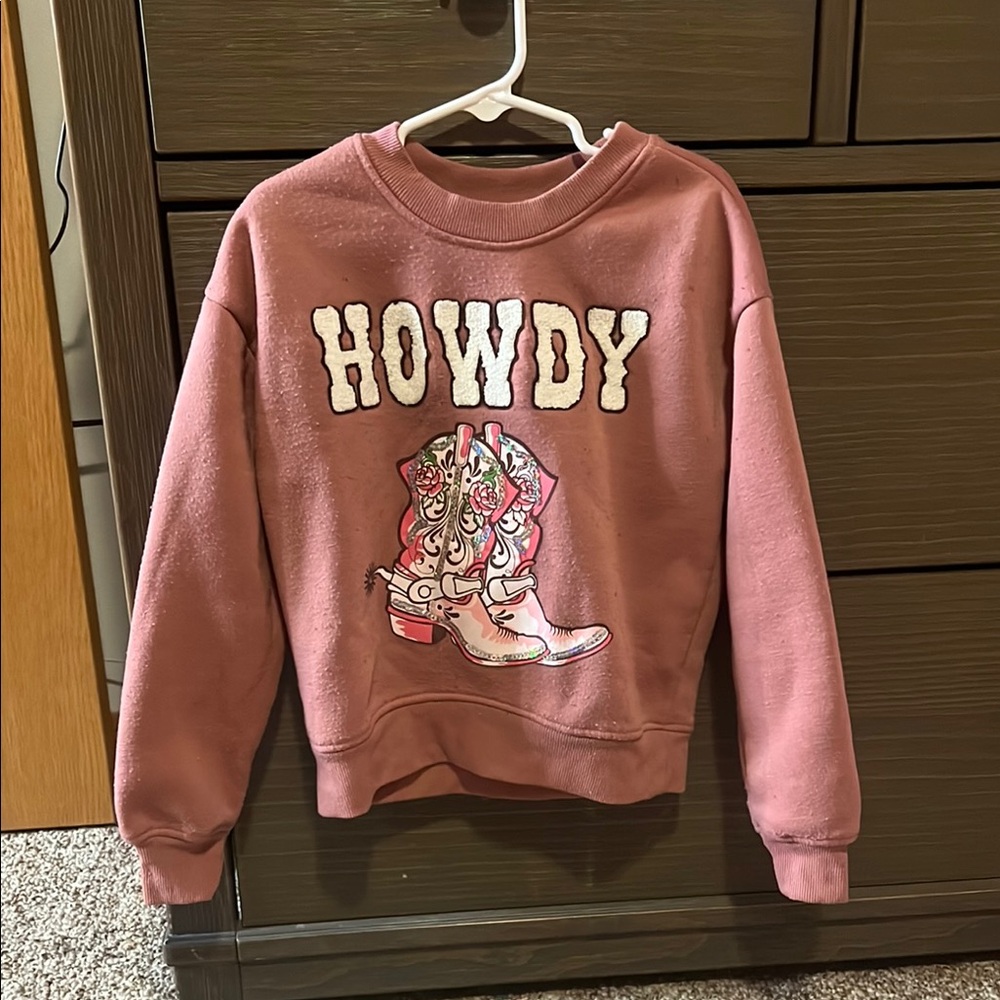 Howdy Graphic Women's Sweater - Pink